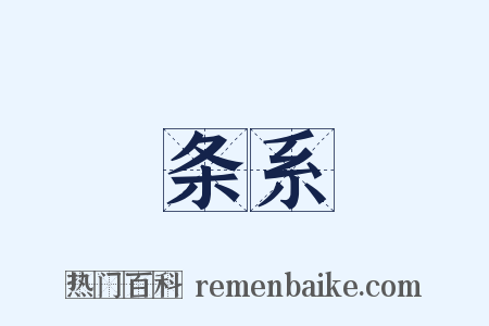 条系是什么意思的图片